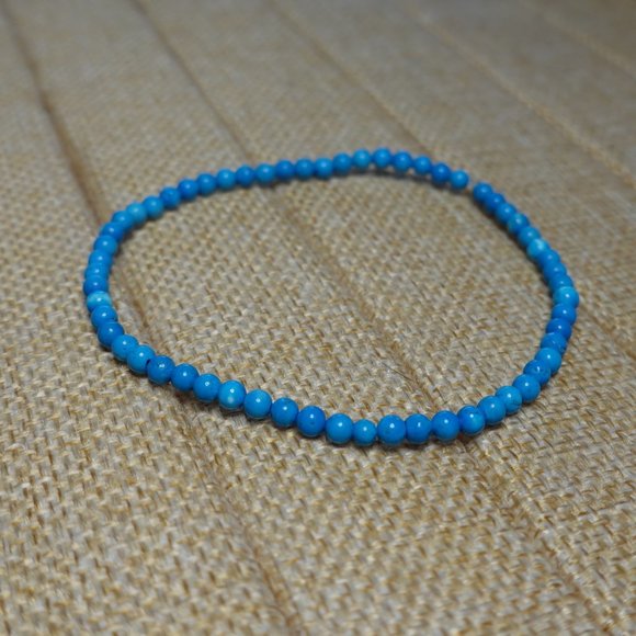 (NWT) Genuine Turquoise Bead (3) Bracelets Stack/Set - Picture 6 of 9